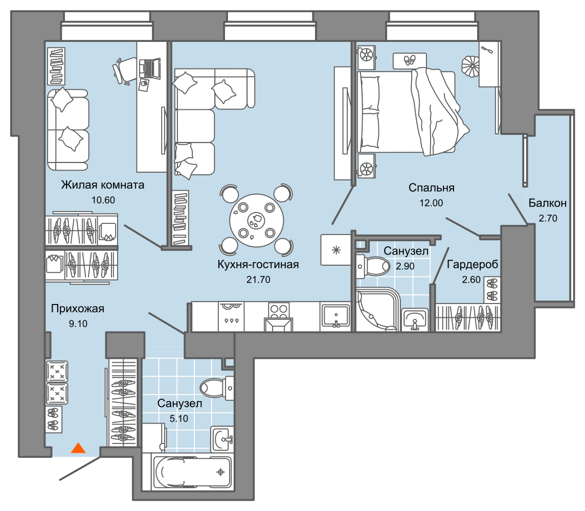 64.8 м², 3-комн. евро
9 509 011 ₽
2 кв. 2026
